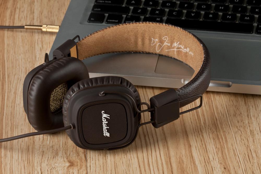 MARSHALL MAJOR II MKII BROWN PRO STEREO HEADPHONES LICENSED AUTHORIZED