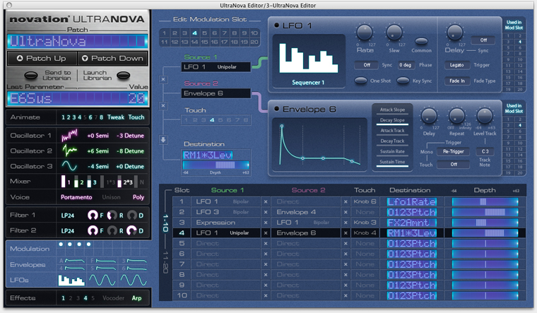 Novation Ultranova Software Editor