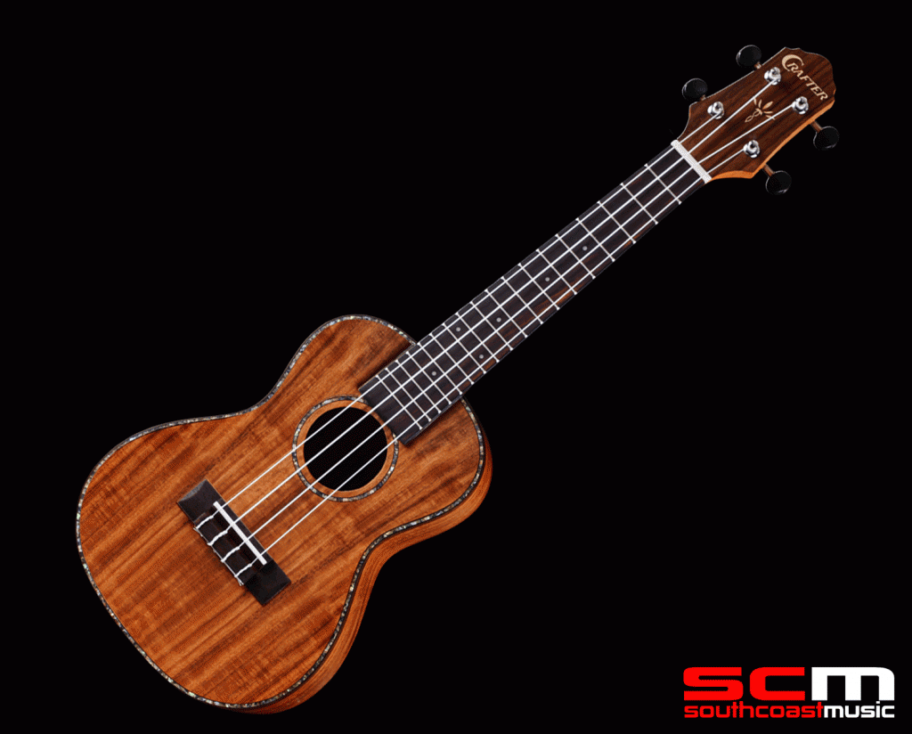 Crafter UC-7 Koa Concert Ukulele With Bag southcoastmusic