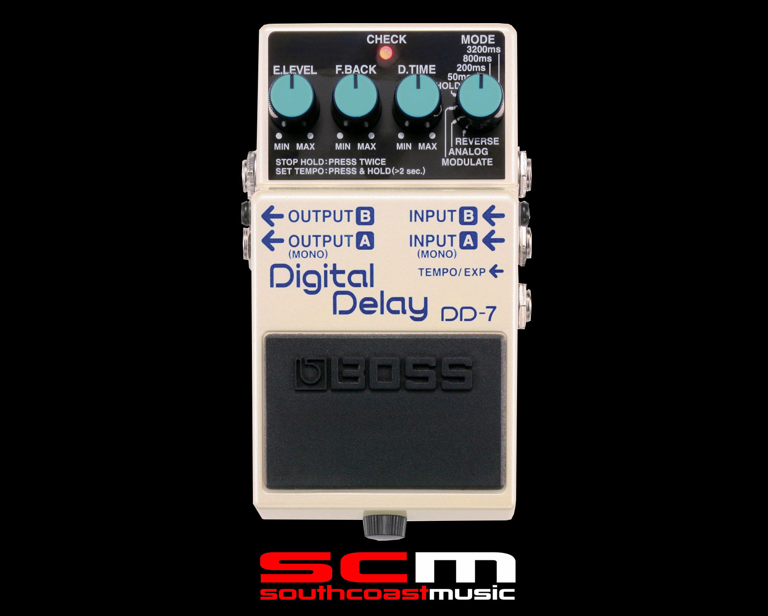 BOSS DD7 Digital Delay Pedal studio quality sound at your feet! Five
