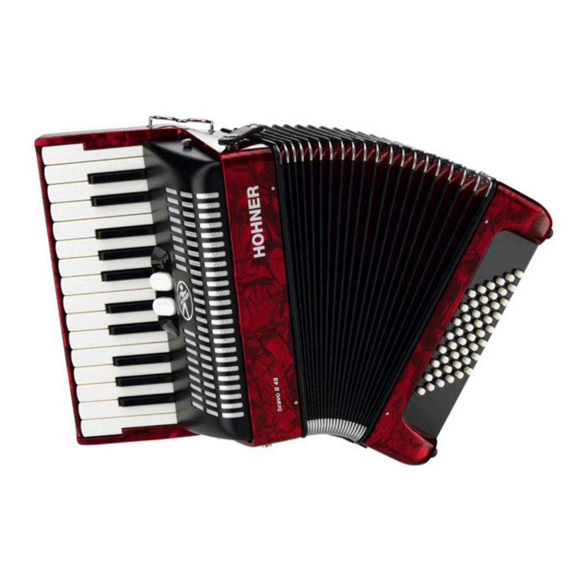 HOHNER BRAVO II RED ACCORDION