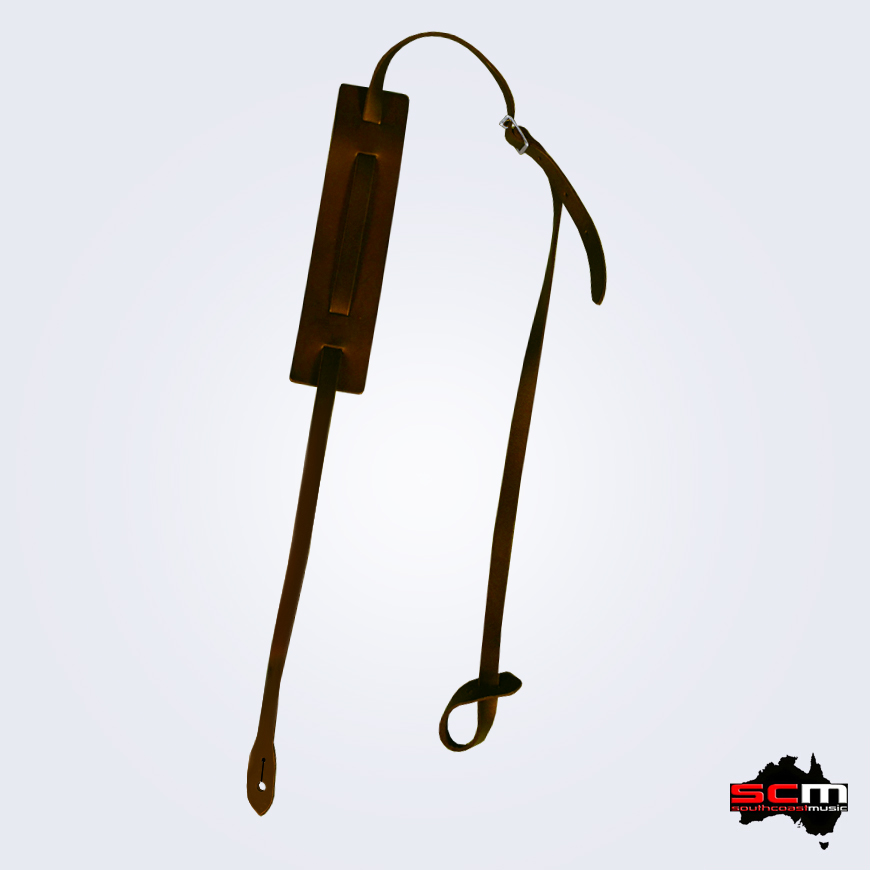 Genuine Australian Leather Mandolin Strap with Shoulder Pad 2mm thick