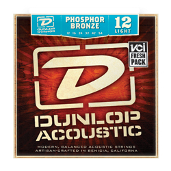 JIM DUNLOP ACOUSTIC GUITAR STRING SET LIGHT GAUGE  STRINGS 12-54 PHOSPHOR BRONZE