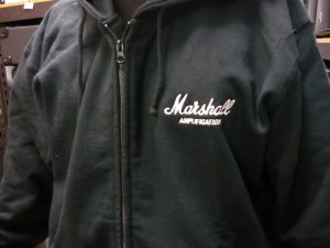 MARSHALL AMPLIFICATION JACKET HOODY HOODIE BLACK LARGE