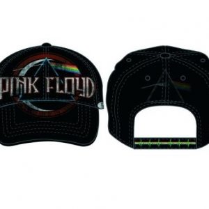 PINK FLOYD DARK SIDE OF THE MOON LOGO BLACK HAT BASEBALL CAP with EMROIDERED LOGO