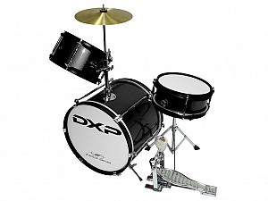 DXP 3 PIECE BLACK JUNIOR DRUM KIT TXJ3BK DRUMKIT with CYMBAL, STICKS & THRONE