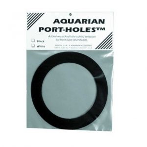 AQUARIAN 5 INCH BLACK PORT HOLE BASS DRUM SKIN TEMPLATE