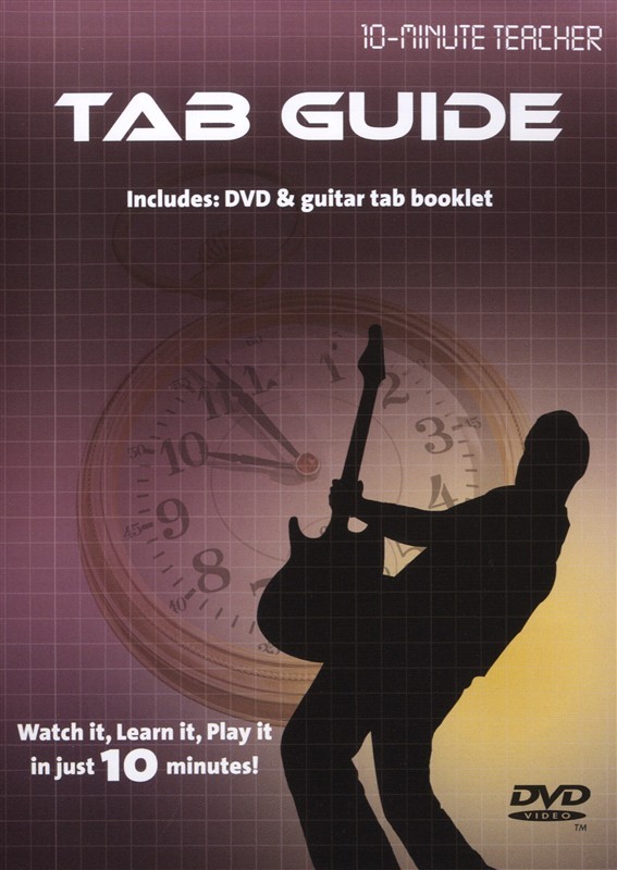 10-MINUTE TEACHER TAB GUIDE GUITAR DVD TUTORIAL MUSIC TABLATURE LEARN TO PLAY