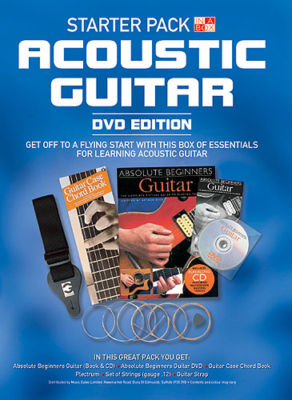 ACOUSTIC GUITAR IN A BOX TUITIONAL BOOK CD DVD