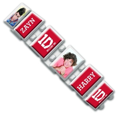 ONE DIRECTION 1D OFFICIAL White EXPANDABLE BRACELET INDIVIDUAL SHOTS LOGO