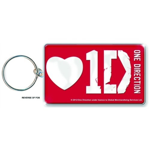 ONE DIRECTION 1D KEYCHAIN KEY RING PHOTO NAMES & LOGO OFFICIAL PRODUCT