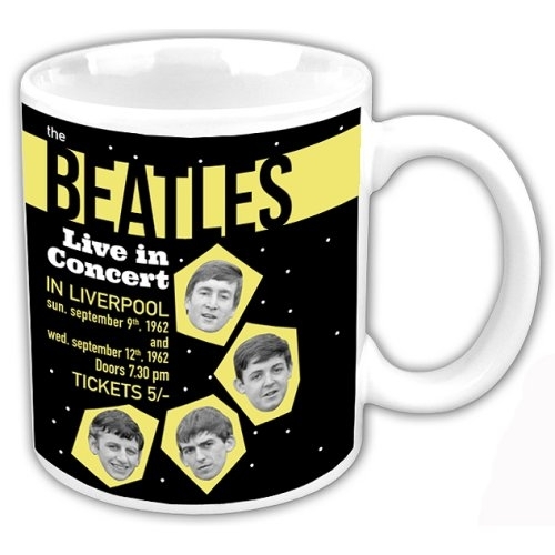 OFFICIAL LICENSED THE BEATLES MUG CUP LIVE IN COCERT 1962 IN BOX