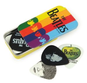 THE BEATLES STRIPES GUITAR PICKS by PLANET WAVES PICK TIN 15 x PLECTRUMS