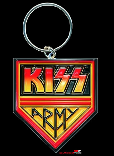 KISS LOGO ARMY KEYCHAIN KEY RING OFFICIAL KEYRING CHAIN South Coast Music