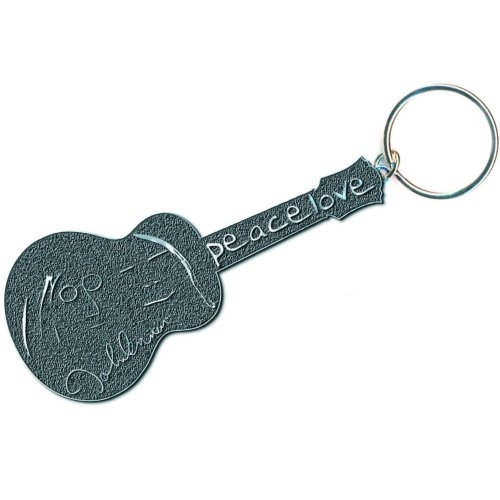 JOHN LENNON BEATLES PEACE AND LOVE KEYCHAIN KEY RING KEYRING CHAIN