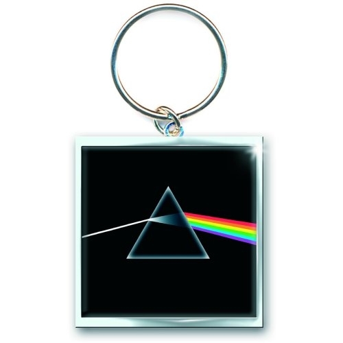 PINK FLOYD DARK SIDE OF THE MOON COVER KEYCHAIN KEY RING OFFICIAL KEYRING CHAIN