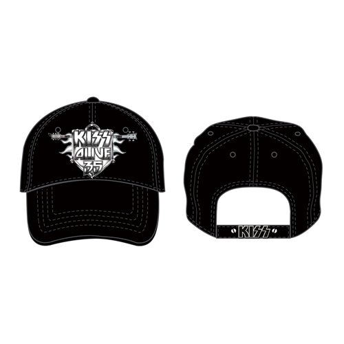 KISS LOGO DESIGN ALIVE 35 BLACK HAT BASEBALL CAP