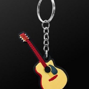 ACOUSTIC GUITAR KEY RING CHAIN GIFT FOR GUITARISTS KEYRING KEYCHAIN NEW