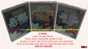 LEARN TO PLAY AUSSIE SONG PIANO DVD 3 PACK KEYBOARD DELTA WNEDY MATTHEWS CHISEL