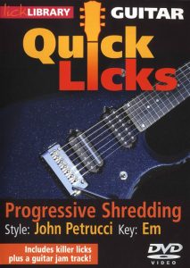LICK LIBRARY QUICK LICKS JOHN PETRUCCI PROGRESSIVE SHREDDING ELECTRIC GUITAR DVD