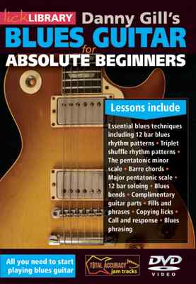 LICK LIBRARY LEARN TO PLAY BLUES GUITAR ABSOLUTE BEGINNERS DVD DANNY GILL