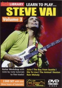 LICK LIBRARY LEARN TO PLAY STEVE VAI VOL 3 GUITAR DVD