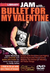 LICK LIBRARY JAM WITH BULLET FOR MY VALENTINE LEARN GUITAR 2 DVDs & CD SET
