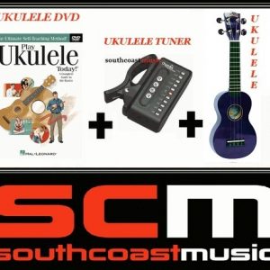 UKE PACKAGE U30P PURPLE SOPRANO UKULELE +GIG BAG +PLAY UKULELE TODAY DVD +TUNER