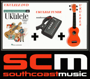 UKE PACK U30O ORANGE SOPRANO UKULELE + GIG BAG + PLAY UKULELE TODAY DVD + TUNER