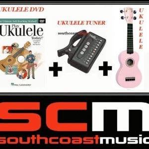 UKE PACKAGE U30PK PINK SOPRANO UKULELE +GIG BAG +PLAY UKULELE TODAY DVD +TUNER