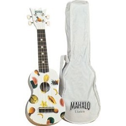 MAHALO WHITE PINEAPPLE SOPRANO UKULELE BRAND NEW with GIG BAG