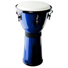 TUNEABLE 12 INCH ASHTON DJB100 DJEMBE BLUE FINISH GOAT SKIN HEAD HAND DRUM