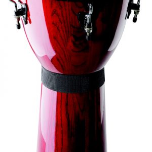 TUNEABLE 12 INCH ASHTON DJB100 DJEMBE RED FINISH GOAT SKIN HEAD HAND DRUM