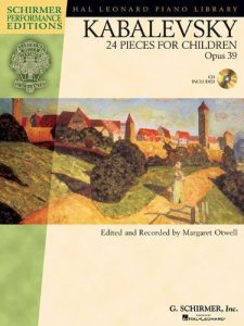 24 PIECES FOR CHILDREN OP39 SONG BOOK CD KABALEVSKY SCHIRMER PERFORMANCE EDITION