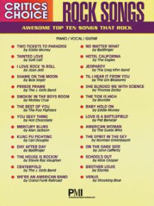 CRITICS CHOICE ROCK SONGS PIANO VOCAL GUITAR SONG BOOK  29 SONGS