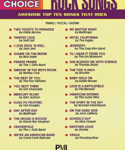 CRITICS CHOICE ROCK SONGS PIANO VOCAL GUITAR SONG BOOK  29 SONGS