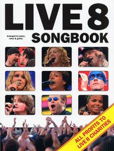 LIVE 8 SONG BOOK FOR PIANO VOCAL GUITAR HIT SONGS
