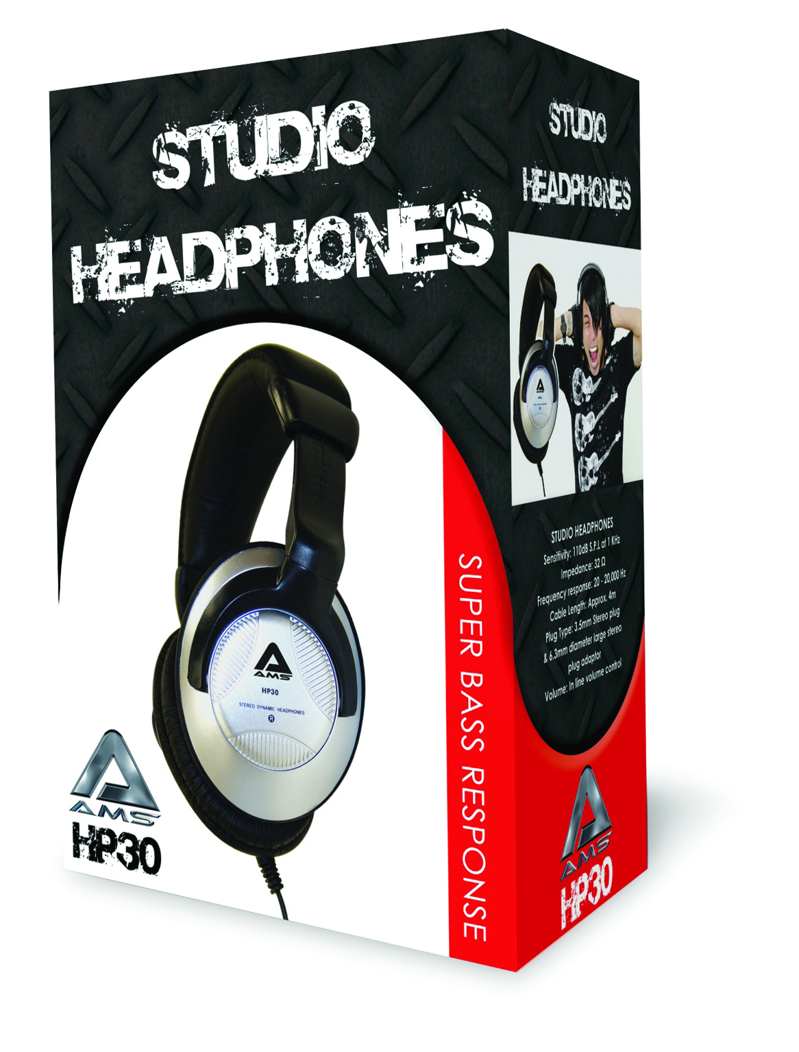 STEREO STUDIO HEADPHONES HP30 DJ OR PERSONAL USE IPOD