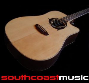LUNA ORACLE DOLPHIN ACOUSTIC ELECTRIC GUITAR STEEL STRING SOLID TOP DREADNOUGHT