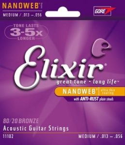 ELIXIR BRONZE ACOUSTIC GUITAR STRINGS MEDIUM 13-56