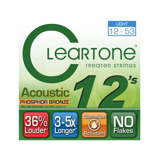 HIGH QUALITY CLEARTONE ACOUSTIC GUITAR STEEL STRING SET EXTRA LIGHT GAUGE 12-53