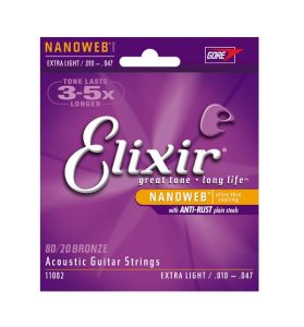 10-47 ELIXIR BRONZE ACOUSTIC GUITAR STRINGS STRING SET EXTRA LIGHT 10-47