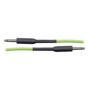 NEON GREEN 20 FOOT PROFESSIONAL QUALITY GUITAR CABLE LEAD FOR ELECTRIC BASS ETC