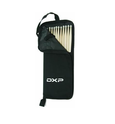 Dxp Drum Sticks 5 Pairs Of 5a Nylon Tip Sticks In A Black Nylon Bag