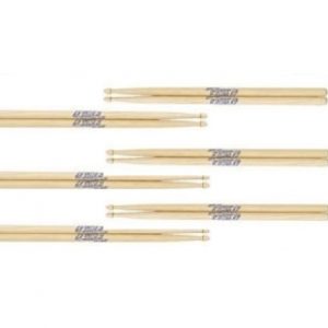 6 x PAIRS OF PRO MARK LA 747 DRUM STICKS WOOD TIP