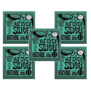 5 x Sets NOT EVEN SLINKY 2626 ERNIE BALL ELECTRIC GUITAR STRINGS SET 12-56