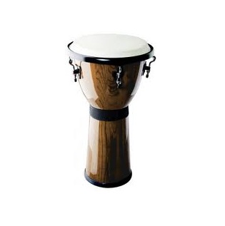 12 INCH DJEMBE DRUM TUNEABLE SKINS - BROWN FINISH