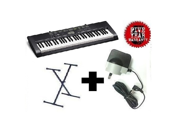 CASIO CTK1100 DIGITAL ELECTRONIC KEYBOARD 61 KEYS with adjustable STAND & ADAPTOR INCLUDED