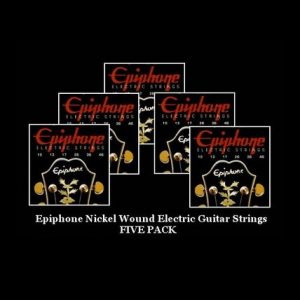 ELECTRIC GUITAR STRINGS NICKEL WOUND BY EPIPHONE 5 SETS TOTAL