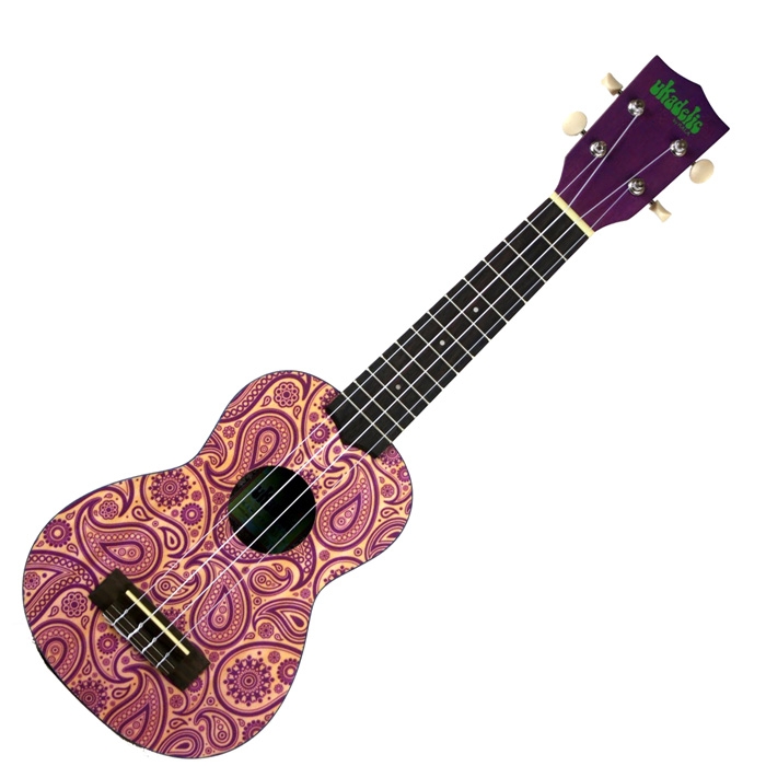 KALA UKADELIC PURPLE PAISLEY UKE SOPRANO UKULELE